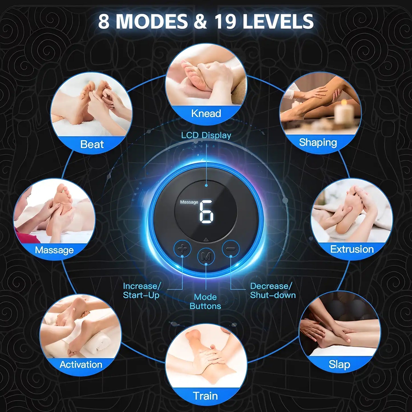 Slava™ Foot Massage Pain Reliever, Wireless Electric Ems Massage Machine