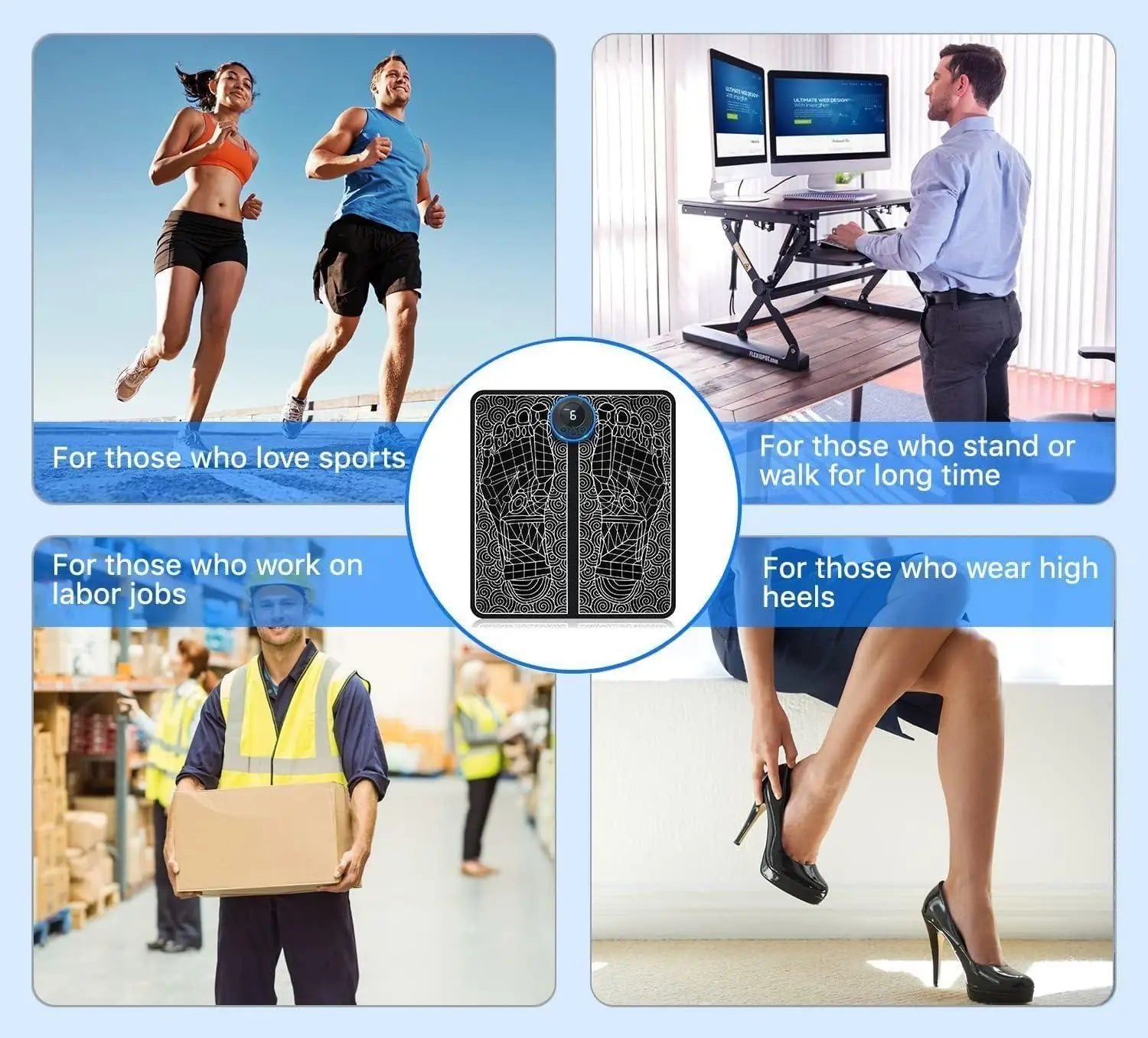 Slava™ Foot Massage Pain Reliever, Wireless Electric Ems Massage Machine