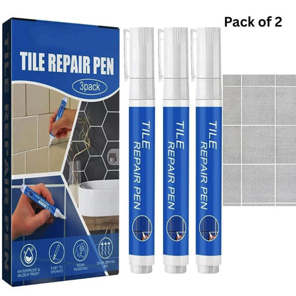 Tile Repair Pen  Grout Pen for Bathroom, Kitchen, Floor & Wall Tiles (Buy1 Get1 FREE)